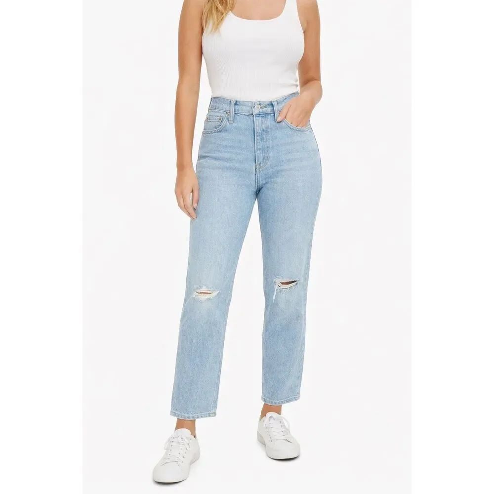 Levi’s Ribcage Straight Ankle High Rise Button Fly Jeans Size 30
